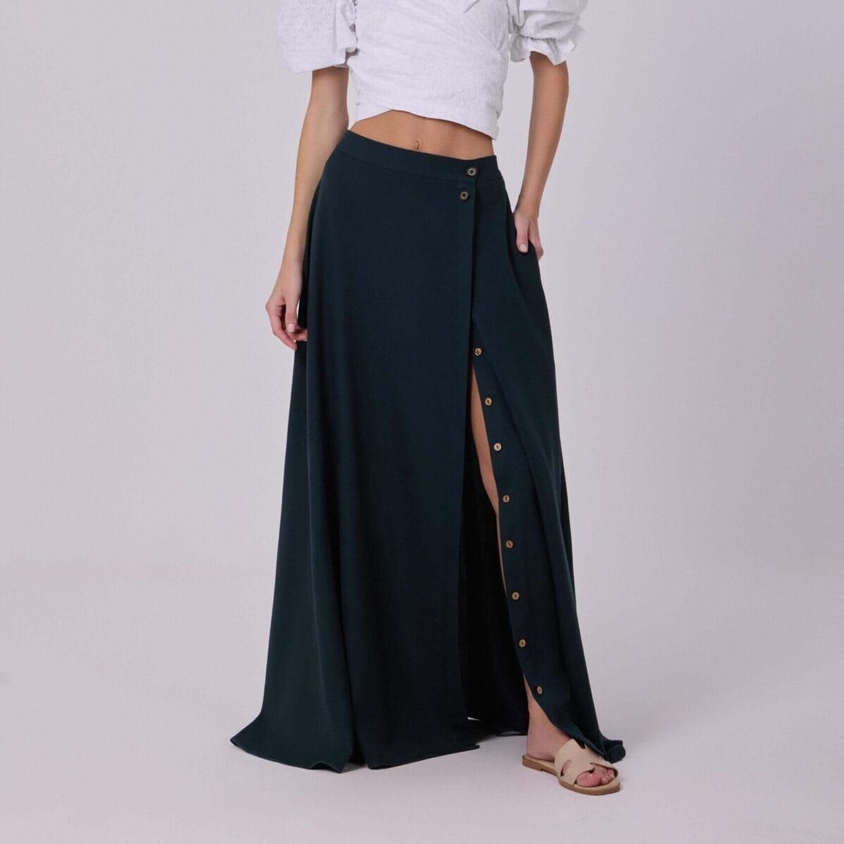 Nora Maxi Linen Skirt - Image 2