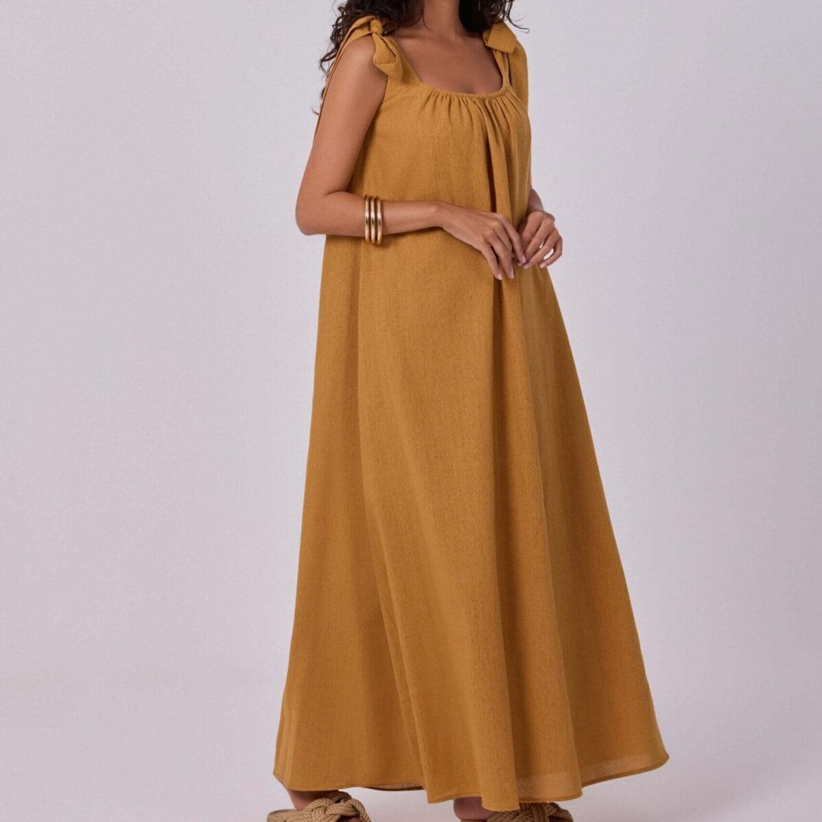 Nadia Linen Maxi Dress - Image 5