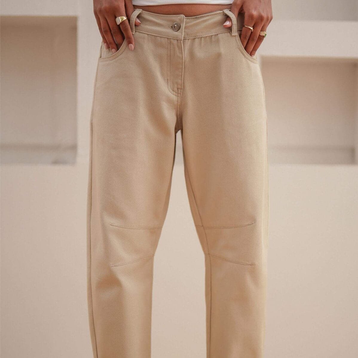 Airy Mid-Rise Barrel Jeans - Image 7