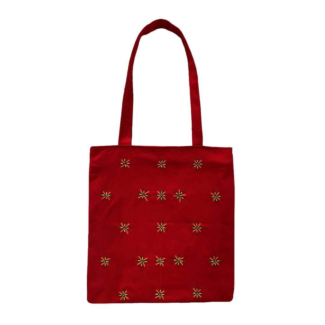 Hand Embroidered Tote Bag
