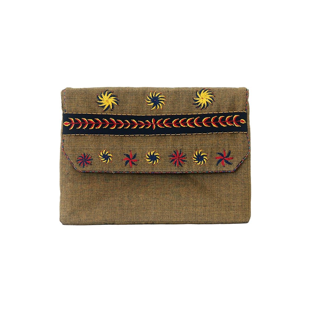 Hand Embroidered Laptop Sleeve