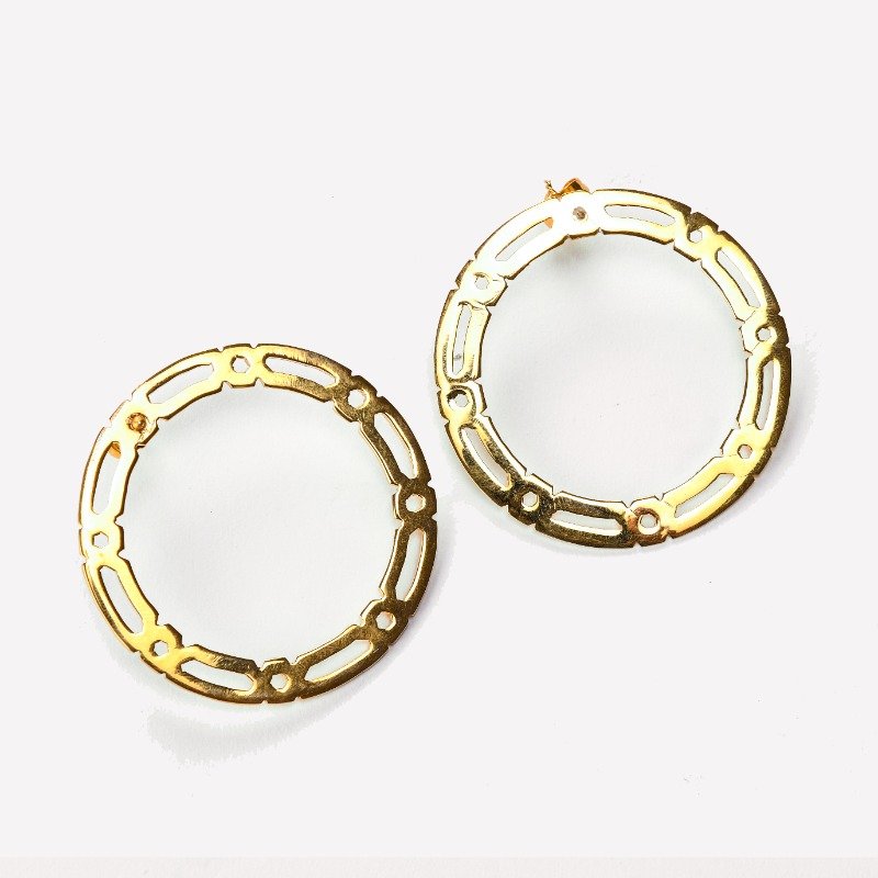 Qaitbey Circled Knotted Moulding Earrings