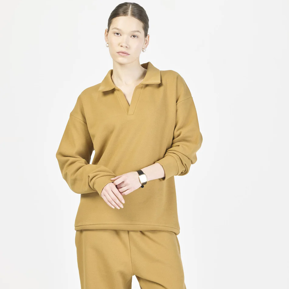 Pique Straight Trousers