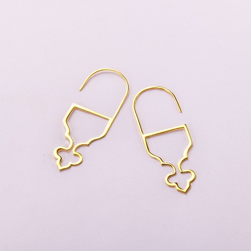 Qaitbey Crenellation Outline Earrings
