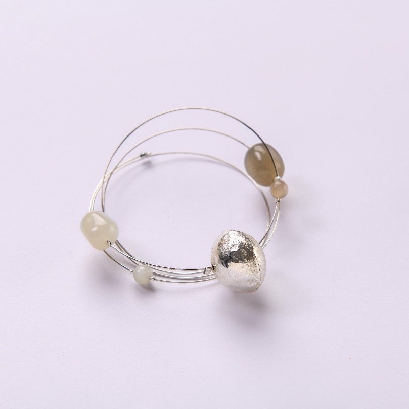 Constellations Silver and Warm Grey Bracelet