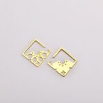 Lifted From The Floor Square Pattern Earrings