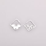 Lifted From The Floor Square Pattern Earrings - Image 2