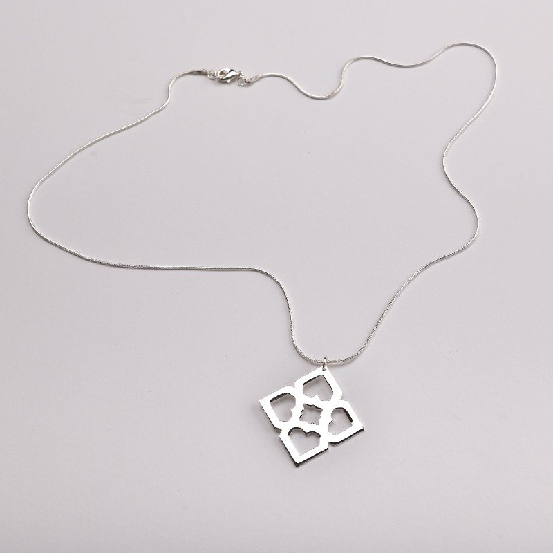 Lifted From The Floor Square Motif Pendant