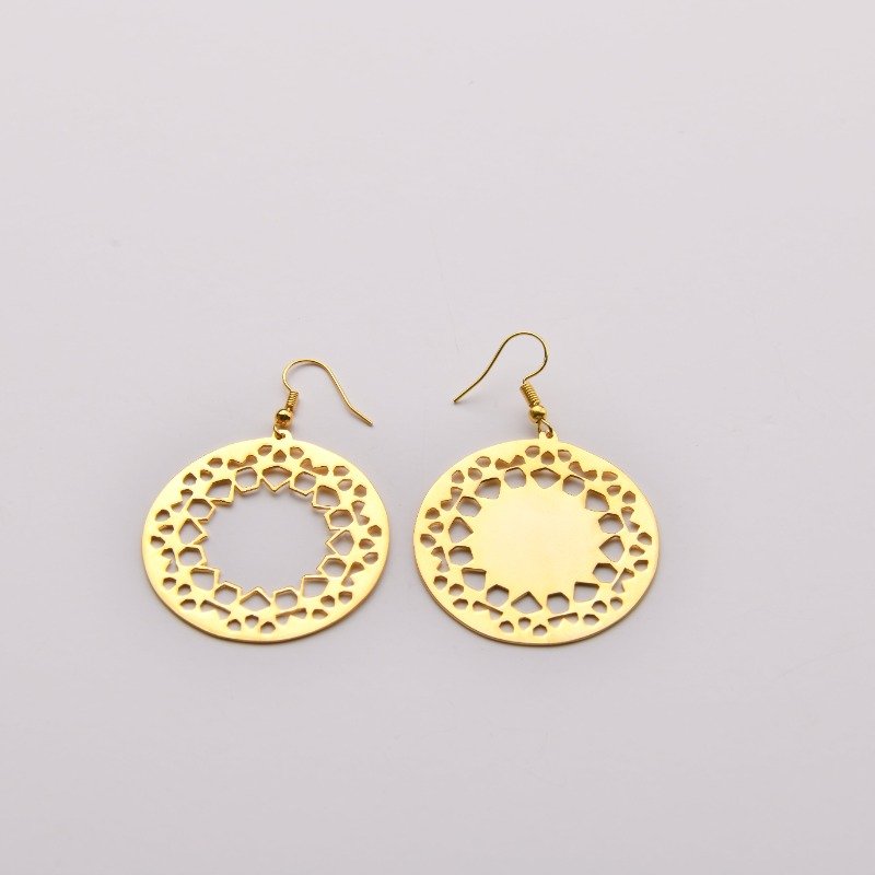 Dancing Lozenges Circle Earrings