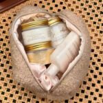 Travel/Cosmetics Pouch with 4 Honey Infused Hair Products