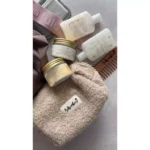 Travel/Cosmetics Pouch with 4 Honey Infused Hair Products - Image 2