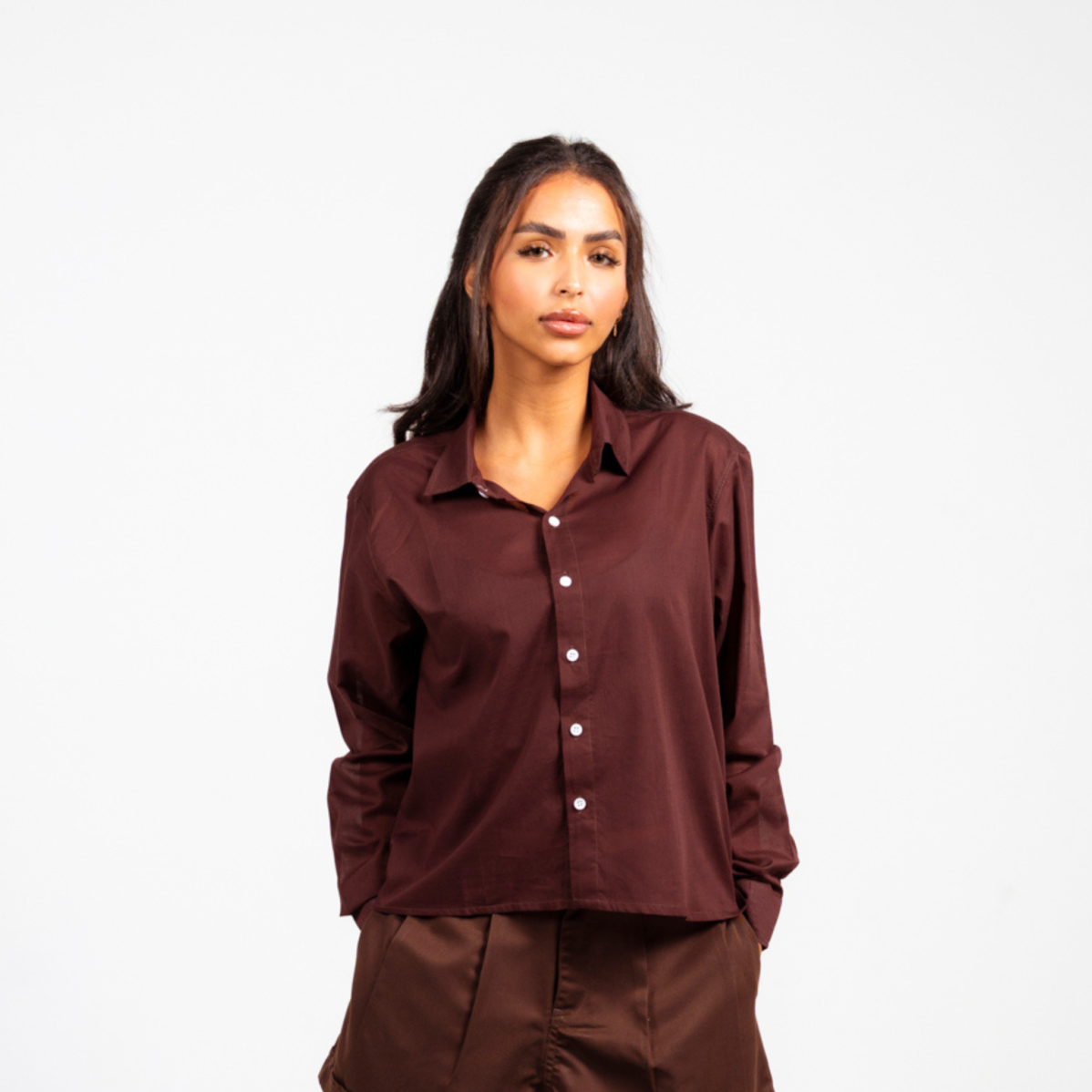 Boxy Cropped Shirt - Image 8