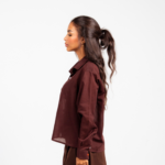 Boxy Cropped Shirt - Image 9