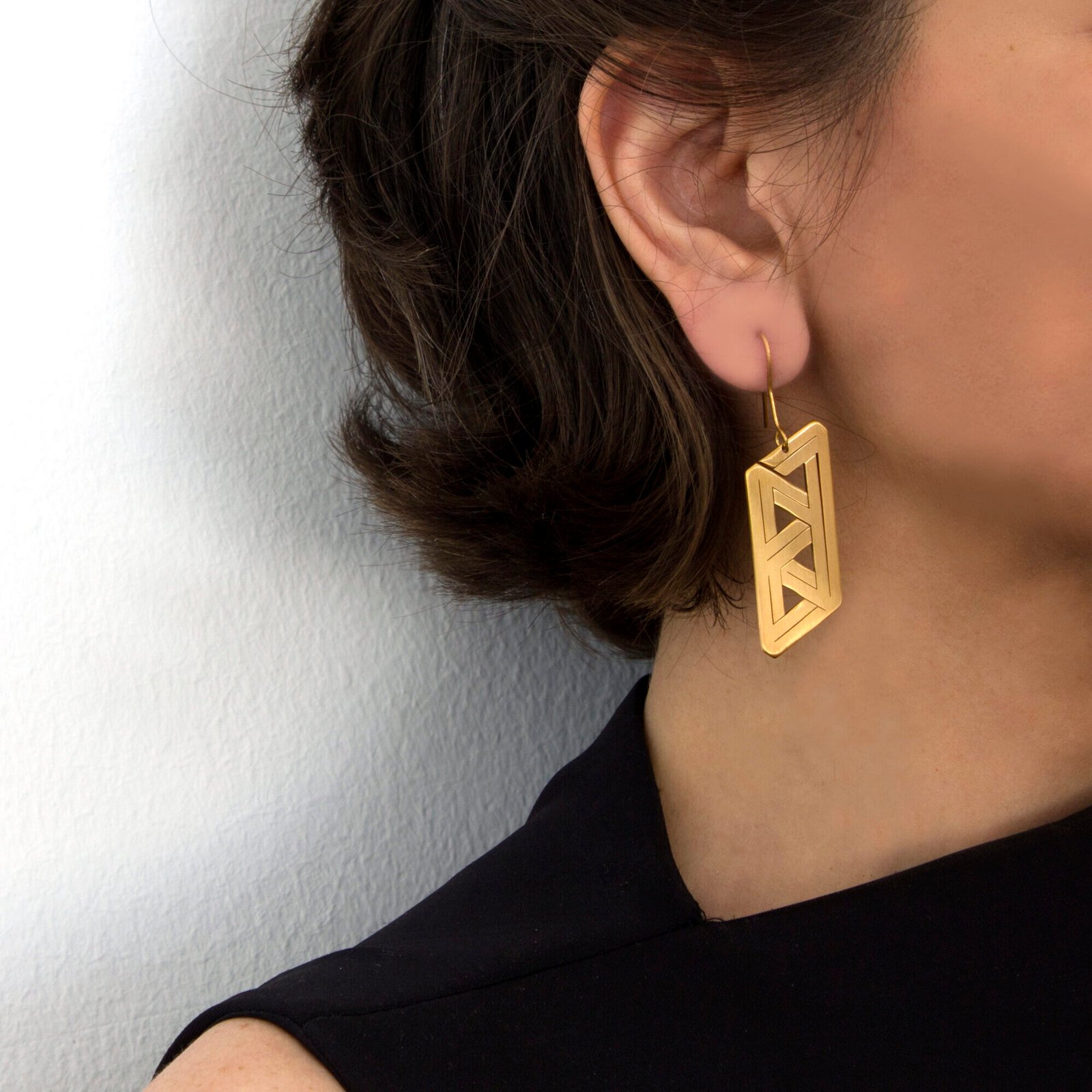 The Impossible 4 Triangle Hanging Earrings