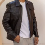The Form – Pocket Leather Jacket - Image 2