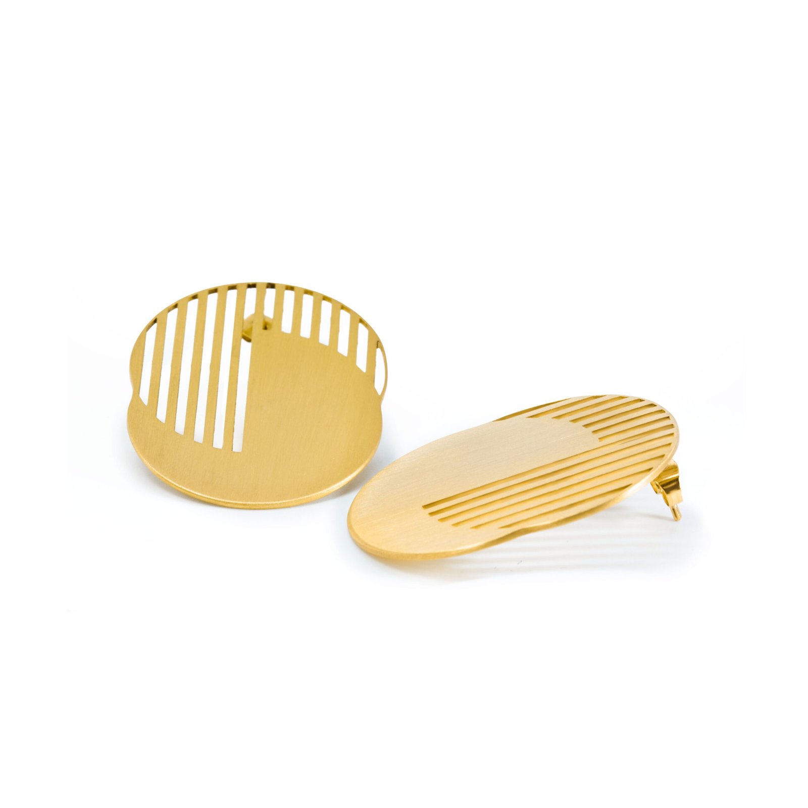Trompe l'oeil Double Circle Earrings