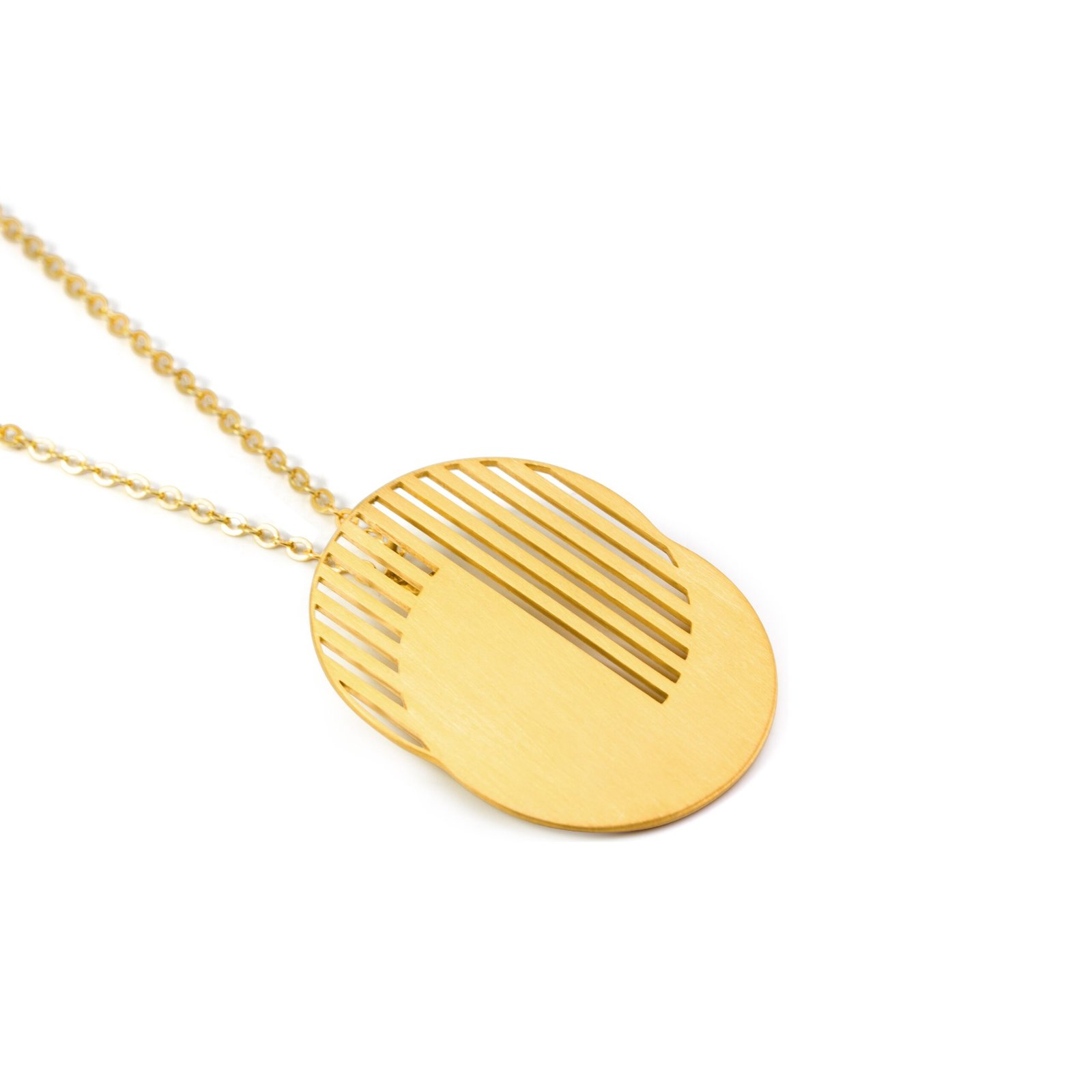 Trompe l'oeil Double Circle Pendant