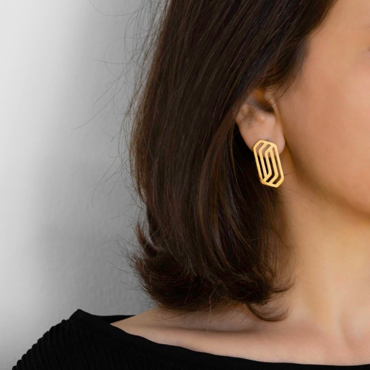 Dancing Pattern Small Earrings - Image 2