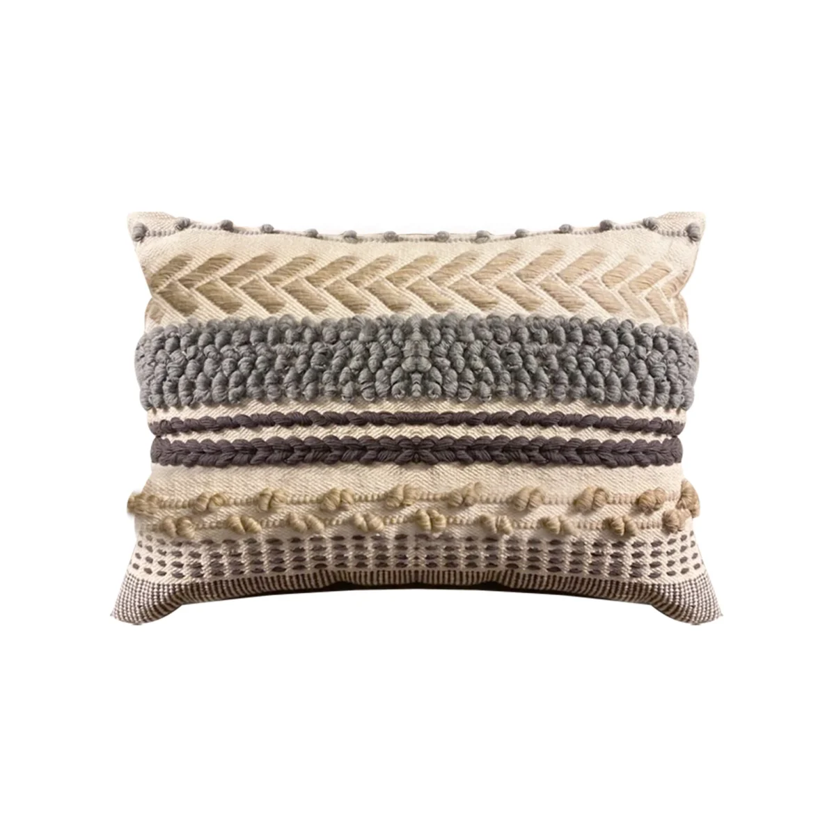 Textured Stripes Kilim Cushion - Image 2