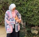 Summer Coffee Cloud Pink & Lavendar Cardigan
